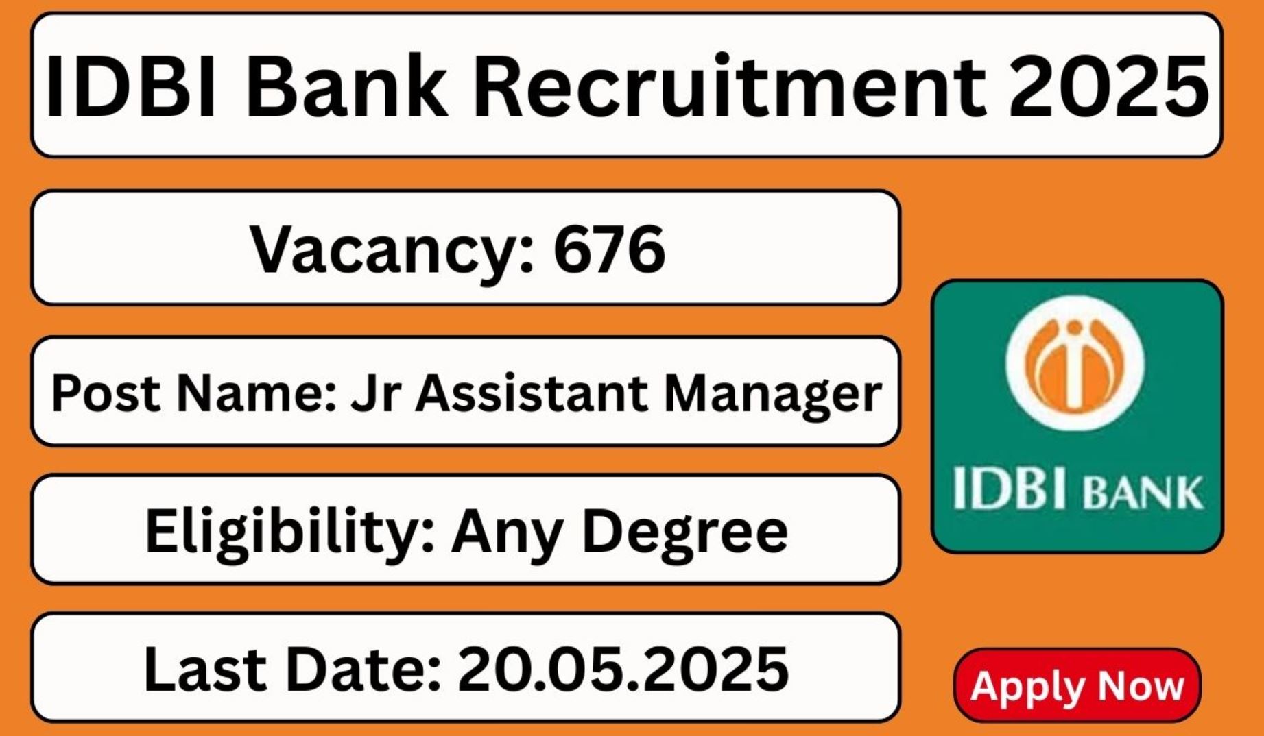 IDBI Bank Recruitment For Manager 2025